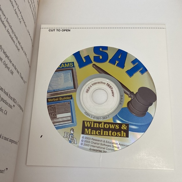 Research and Education Association LSAT book and CD 2004 book - Picture 3 of 5